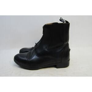Ovation Womens Size 8 M Black Leather Zip Ankle Boots